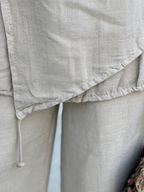 2Pcs Cotton and Linen Fashion Casual Loose Sleeveless Suit