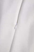 Elegant White Tailored Wrap Dress