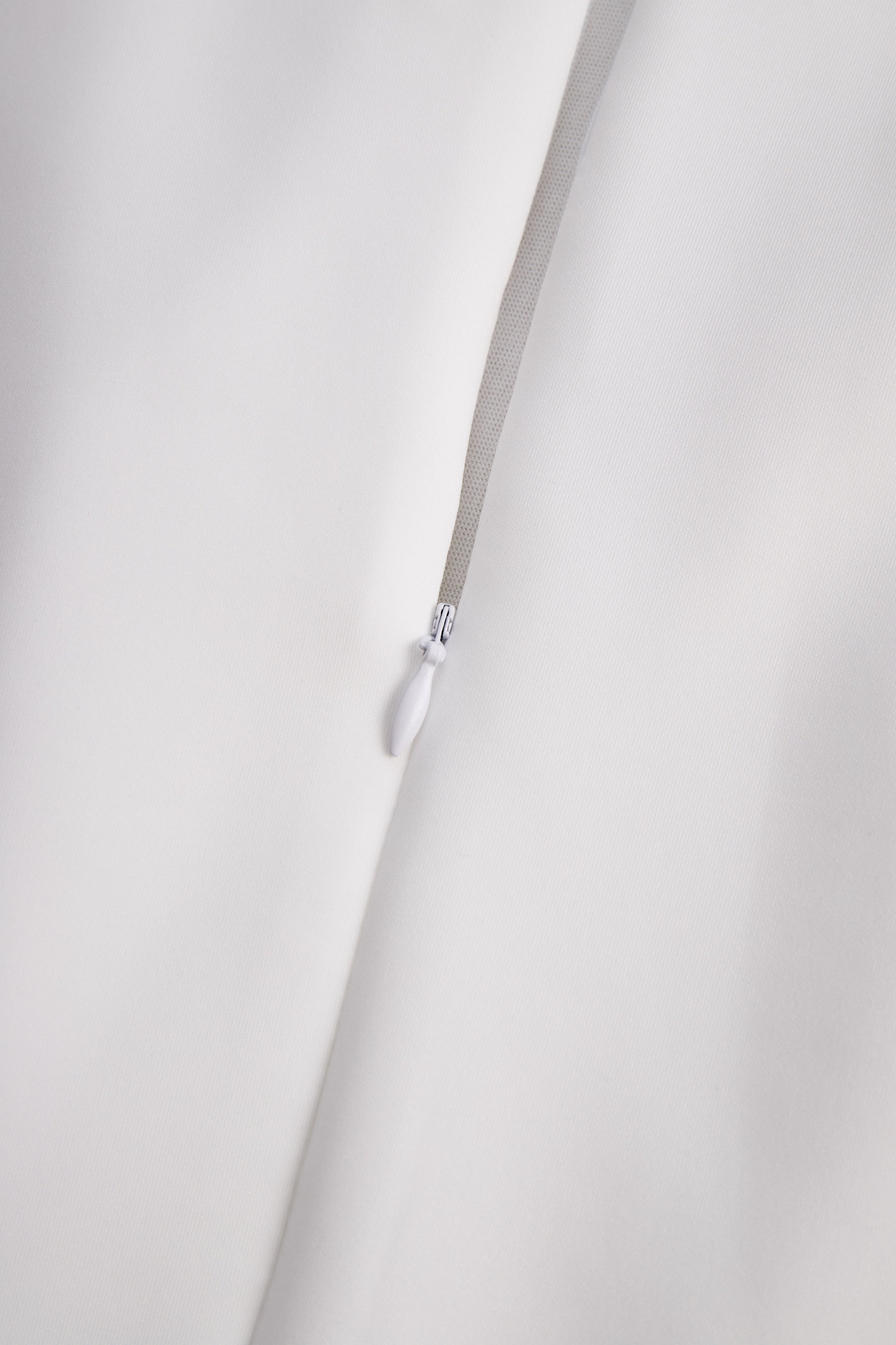 Elegant White Tailored Wrap Dress
