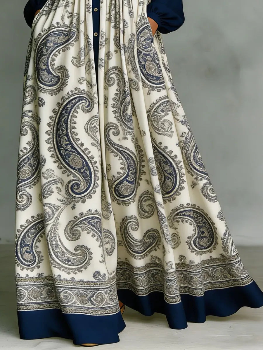 Women's Retro Floral Art Elegant Romantic Casual Vacation Maxi Dress