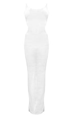 Cream Crochet Cut Out Maxi Beach Dress