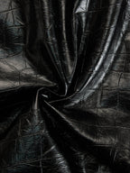 Glossy Croc-Effect Zip-Front Midi Dress