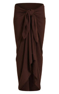 Chocolate Linen Look Rectangle Sarong