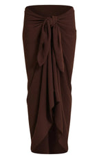 Chocolate Linen Look Rectangle Sarong
