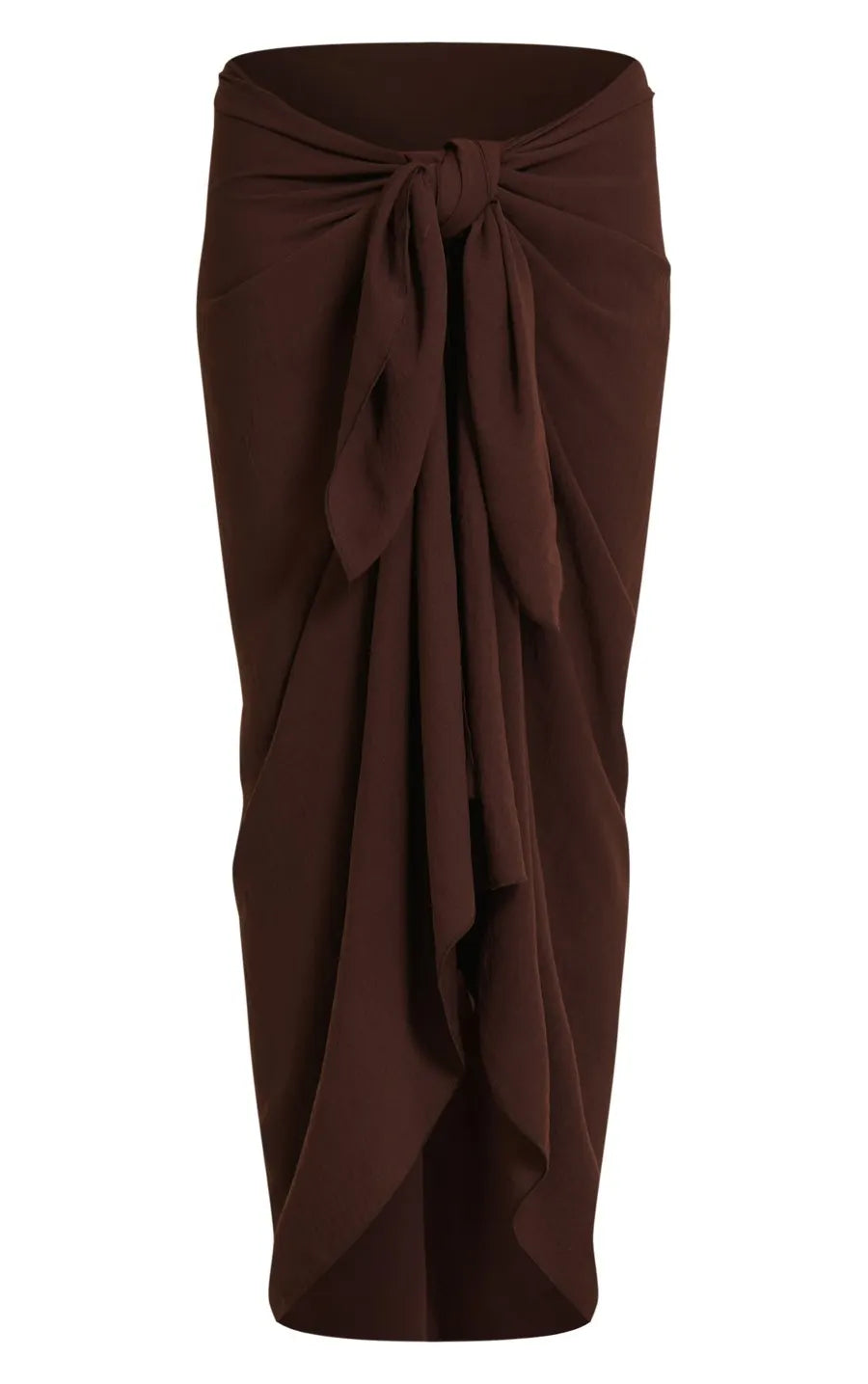 Chocolate Linen Look Rectangle Sarong