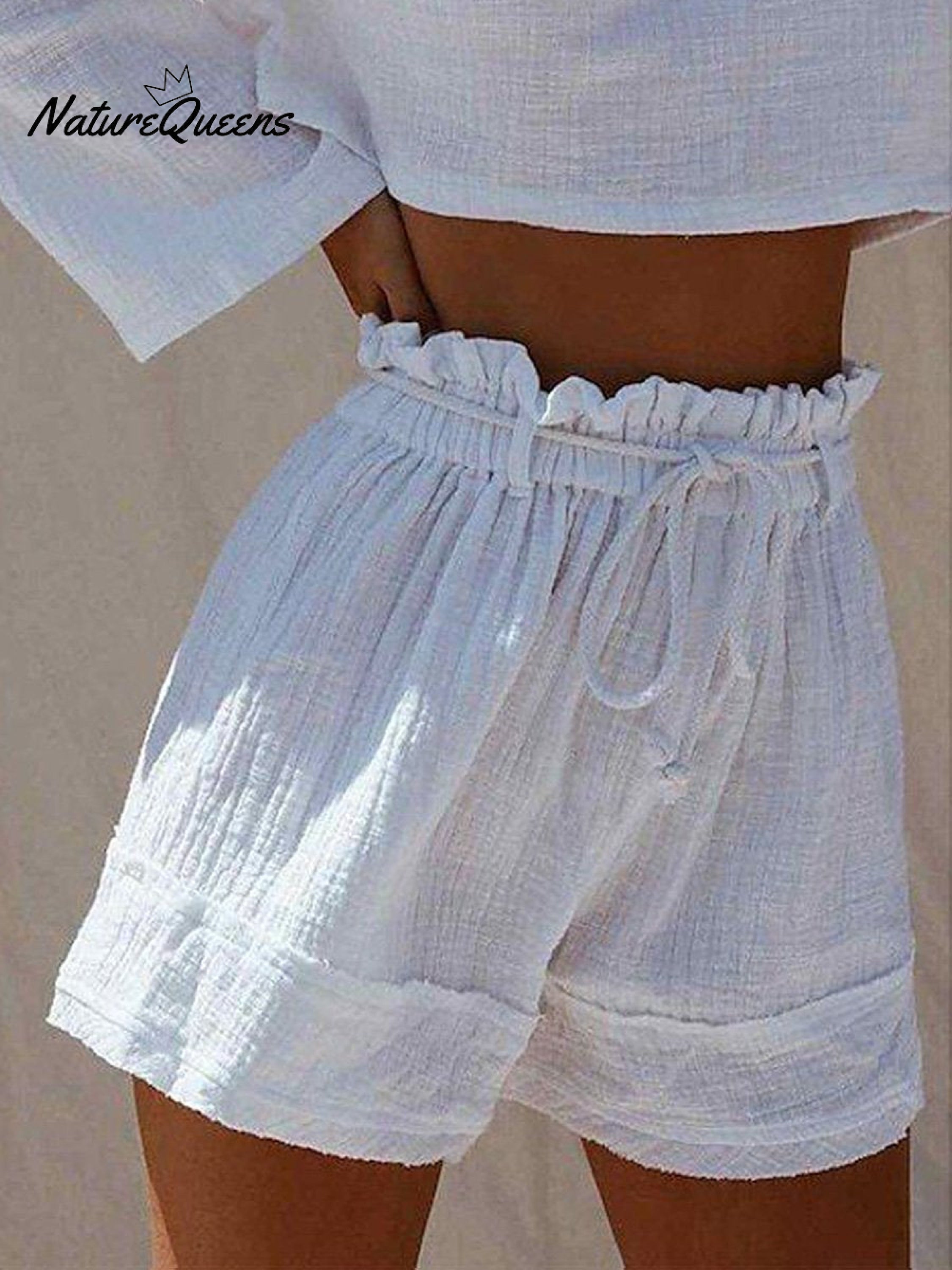 Solid Color Loose Casual Shorts