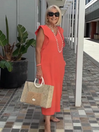 Casual Dress with Ruffle Sleeves,Back Adjustment Rope,Deep Pockets,Pure White Formal Dress, Evening Dress