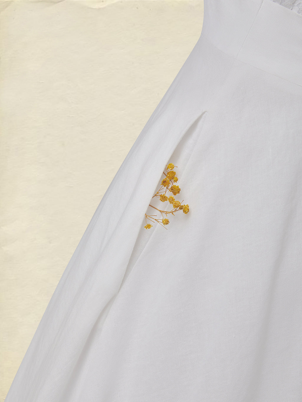 Midi Cotton Dress, Short Sleeves, Plain, Lace, Vacation, Vintage, White
