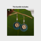 Boho Sunflower Earrings Creative Fashion Vintage Engagement Wedding Drop Earrings Female Jewelry tribal jewelry
