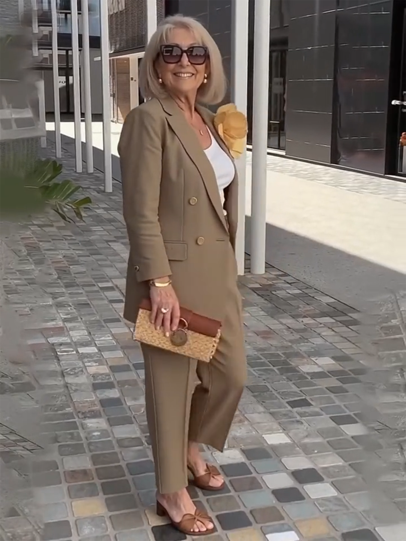 2Pcs Elegant Suit Pants Two-Piece Suit Jacket