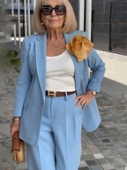 2Pcs Elegant Suit Pants Two-Piece Suit Jacket