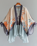 Summer cardigan with gradient stitching and embroidery 14c1