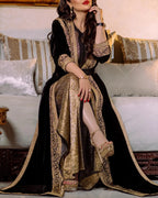 Women's Long Sleeve Embroidered Kaftan Dress