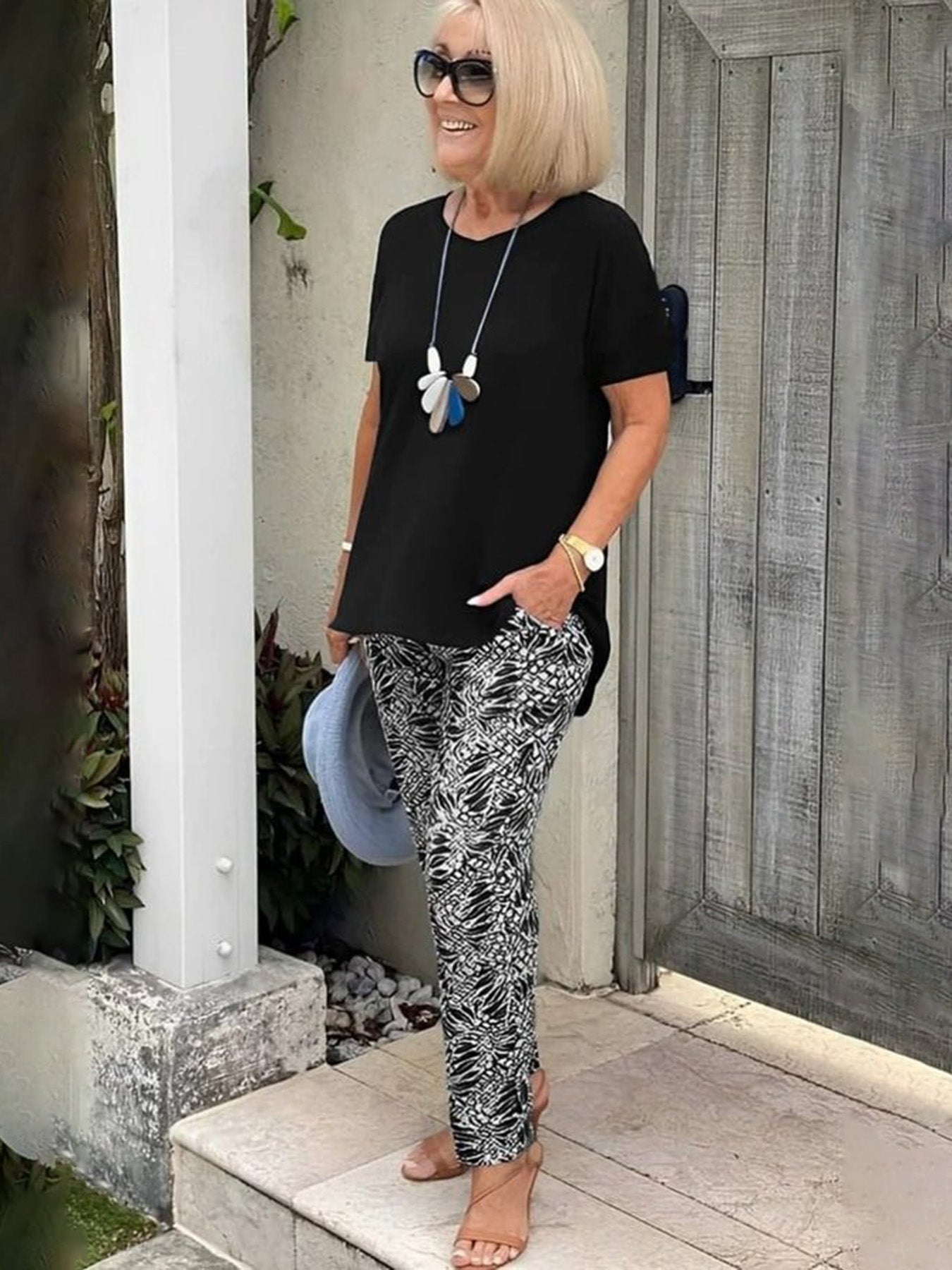 Vacation Two Piece Set Casual Holiday Loose Suit Two Piece Seaside Suit Holiday Clothing Sun Protection Suit