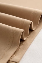 Sophisticated Beige Belted Dress