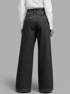 Women's High‐Waisted Relaxed Wide‐Leg Denim Jeans — Everyday Comfort