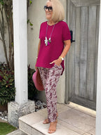 Vacation Two Piece Set Casual Holiday Loose Suit Two Piece Seaside Suit Holiday Clothing Sun Protection Suit