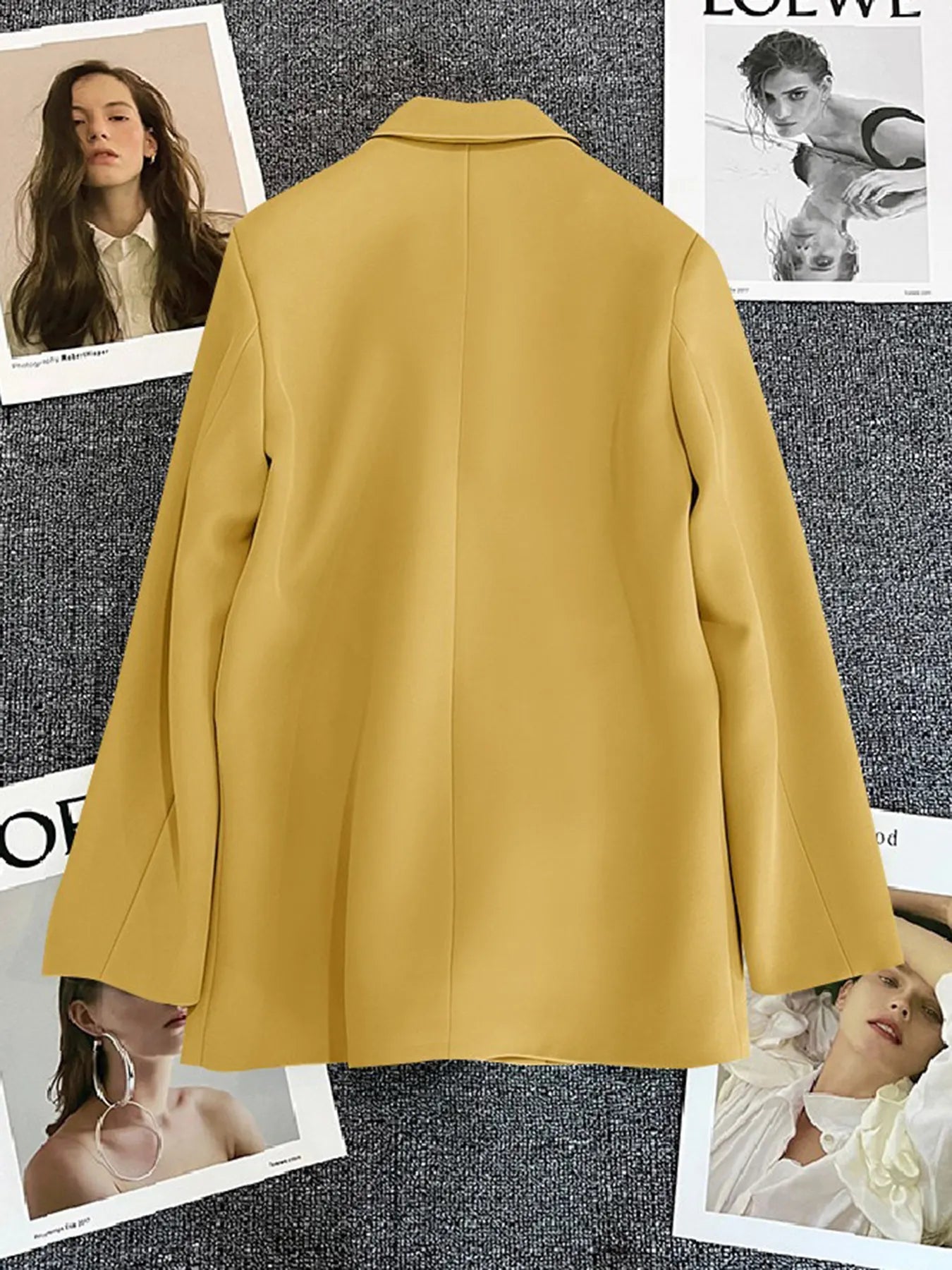 Classic Blazer Solid Color Leisure Cotton Coat for Women