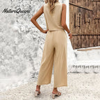 Spring and summer casual solid color vest suit