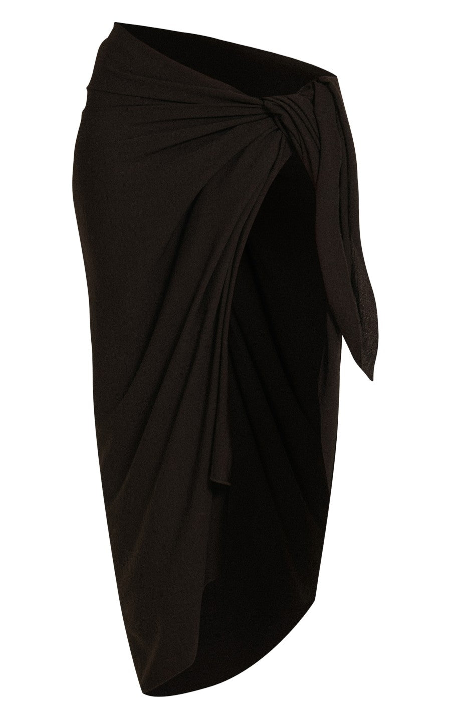 Black Linen Look Rectangle Sarong