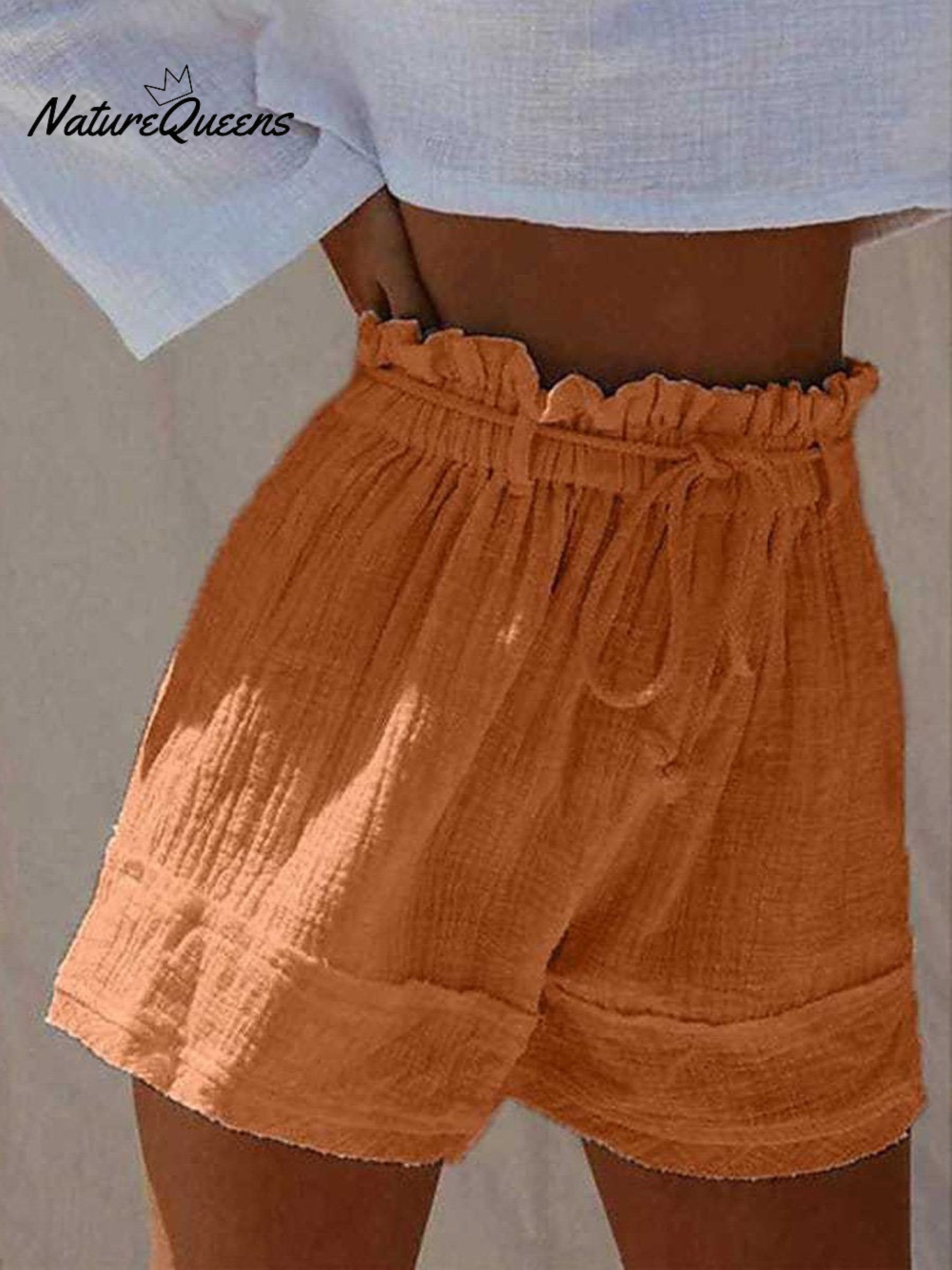 Solid Color Loose Casual Shorts