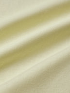 Maxi Linen Dress , Short Sleeves, Square Neck, Plain, Vacation, French Vintage, Light Yellow