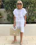Romantic Soft White Tiered Dress