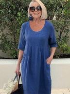 Cotton Pocket Tunic Dress