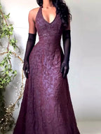 Sequinned Sleeveless Halterneck Evening Mermaid Maxi Dresses Fairytale Dress