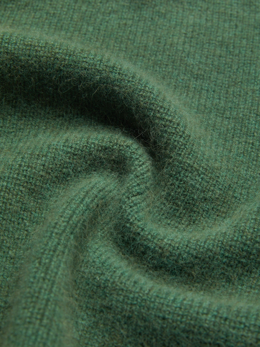 Wool Cardigan, Long Sleeves, Plain, Vintage, Green