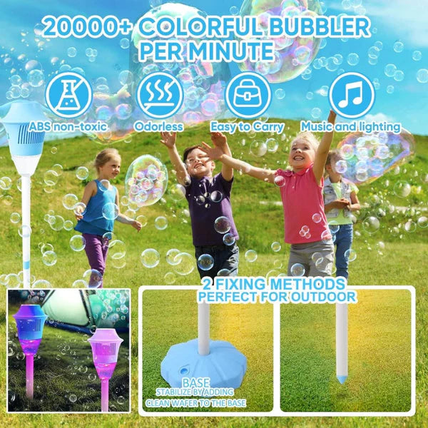 2026 HOT SALE⌛50K+ SOLD! Automatic Handheld Bubble Machine for Kids – Light-Up Bubble Maker with Music, Perfect for Spring & Summer Fun! 🎶